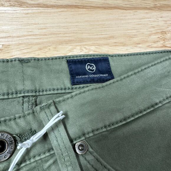 AG Adriano Goldschmied NWT The Legging Ankle Super Skinny Olive Green Size 24 - Picture 7 of 12